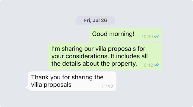 Seamless WhatsApp Integration for Client Communication